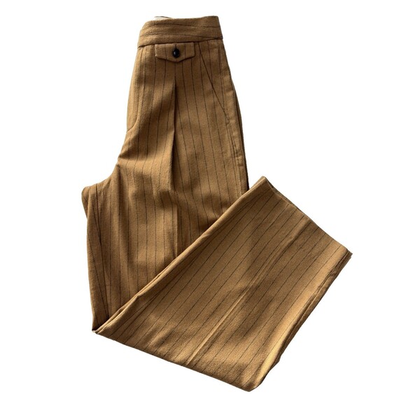 Madewell The High Rise Rosedale Straight Pant Womens 2 Brown Pinstripe Pleated 2 - Picture 4 of 16
